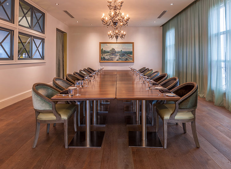 Interior design of a meeting space